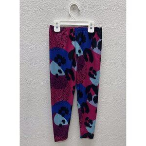 Adidas Girls Size 6 Leggings Stretch Geometric Design Pink Black Purple Blue